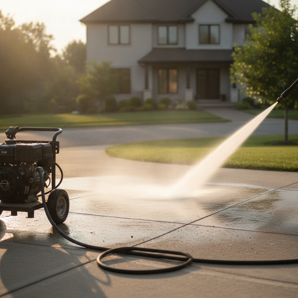 Pressure Washing - No Face and No Text